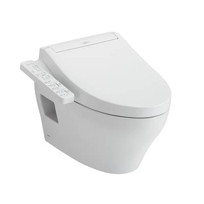 Toto CWT4283074CMFG#MS- Toto Washlet+ Ep Wall-Hung Elongated Toilet And Washlet C2 Bidet Seat And Duofit In-Wall 0.9 And 1.28 Gpf Dual-Flush Tank System Matte Silver