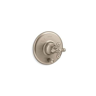 Kohler T72768-3-BV- Artifacts® Rite-Temp® valve trim with push-button diverter and cross handle, valve not included | FaucetExpress.ca