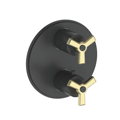 Vogt VT.Z3.220.GB- Zehn 2-Way Thermostatic Valve and Trim Matte Gold Matte Black