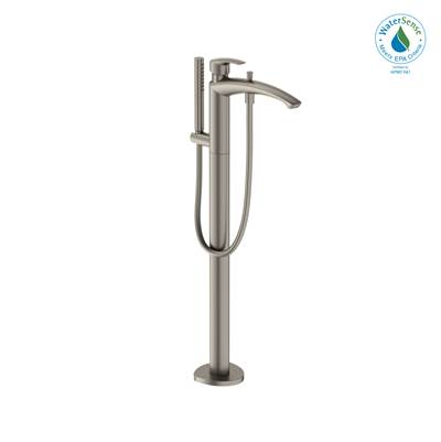 Toto TBG09306U#BN- TOTO GM Single-Handle Free Standing Tub Filler with Handshower, Brushed Nickel - TBG09306U#BN | FaucetExpress.ca