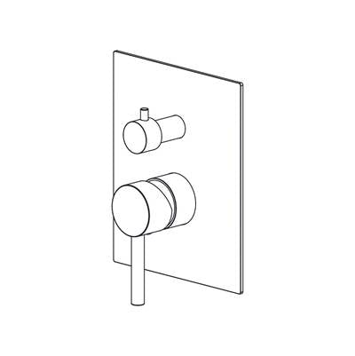 Aqualem AQP5202.TR-MB- 2-way Pressure Balance Trim Set (Rough-In Valve Req: AQP5200.RI) - FaucetExpress.ca