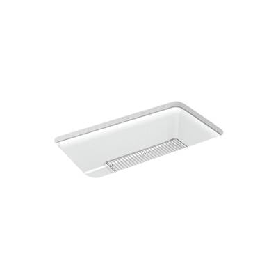 Kohler 8206-CM6- Cairn® 33-1/2'' x 18-5/16'' x 10-1/8'' Neoroc® undermount single-bowl kitchen sink with rack | FaucetExpress.ca