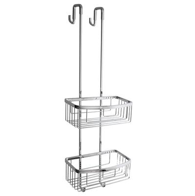 Laloo 9101 C- Wire Double Basket with 2 Hooks - Chrome | FaucetExpress.ca