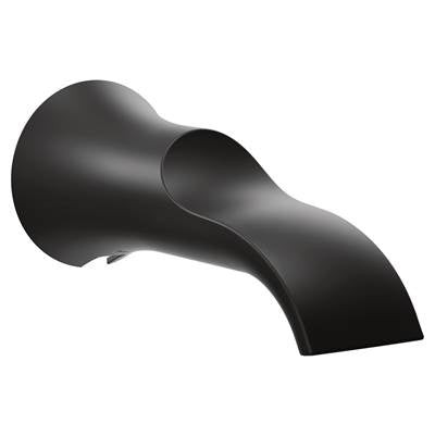 Moen S3836BL- Doux 1/2-Inch Slip Fit Connection Non-Diverting Tub Spout, Matte Black