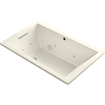 Kohler 1849-XHGH-96- Underscore Rectangle 60-in X 36-in Heated Bubblemassage Air Bath With Whirlpool, Reversible Drain | FaucetExpress.ca