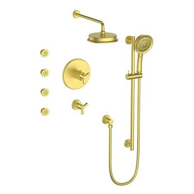 Vogt SET.Z3.141.810.MG- Thermostatic Set with Exposed Jets 3/4' Matte Gold