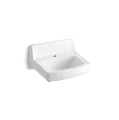 Kohler 2031-N-0- Greenwich 20-3/4'' x 18-1/4'' wall-mount/concealed arm carrier bathroom sink with single faucet hole and no overflow | FaucetExpress.ca
