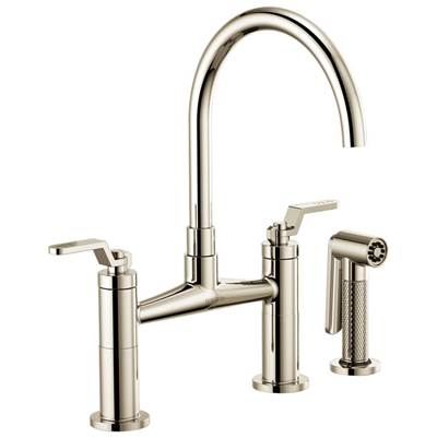 Brizo 62544LF-PN- Arc Spout Bridge, Industrial Handle | FaucetExpress.ca