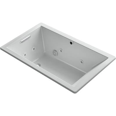 Kohler 1849-XHGH-95- Underscore Rectangle 60-in X 36-in Heated Bubblemassage Air Bath With Whirlpool, Reversible Drain | FaucetExpress.ca
