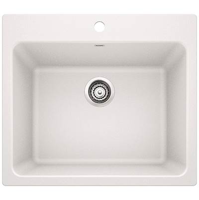 Blanco 401908- LIVEN Single Bowl Laundry Sink, SILGRANIT®, White | FaucetExpress.ca