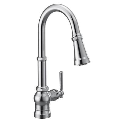 Moen S72003- S Paterson One-Handle Pull-down Kitchen Faucet with Power Boost, Includes Interchangeable Handle, Chrome