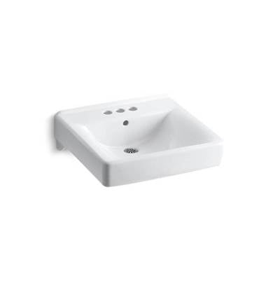 Kohler 2054-0- Soho® 20'' x 18'' wall-mount/concealed arm carrier arm bathroom sink with 4'' centerset faucet holes | FaucetExpress.ca