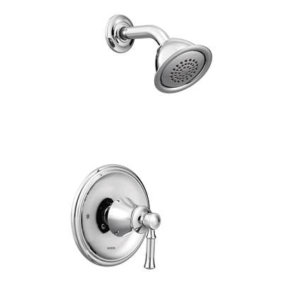 Moen T2182- Dartmoor Posi-Temp 1-Handle Wall-Mount Shower Only Faucet Trim Kit in Chrome (Valve Not Included) - FaucetExpress.ca