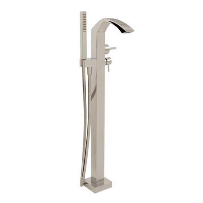 Aquabrass - 617N85 Etna Crystal Floormount Tub Filler With Handshower - Trim Only