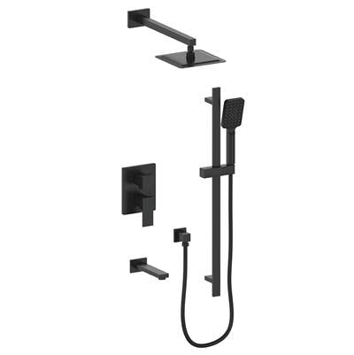 Vogt SET.KG.310.314.MB- Kapfenberg 3-Way Pressure Balanced Shower Set - 4' Ceiling Arm Matte Black