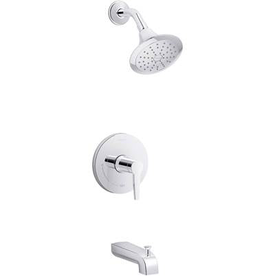 Kohler TS97074-4G-CP- Pitch® Rite-Temp® bath and shower trim with 1.75 gpm showerhead | FaucetExpress.ca