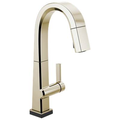 Delta 9993T-PN-DST- Single Handle Pull Down Bar/Prep Faucet With Touch2O Technol | FaucetExpress.ca