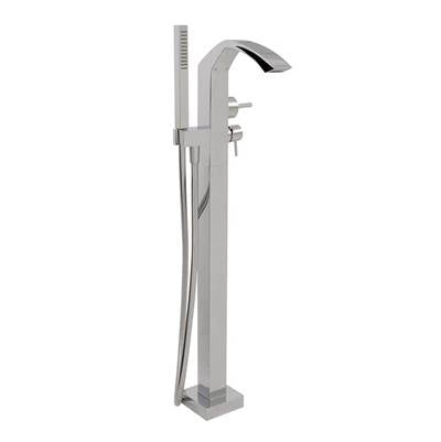 Aquabrass - 616N85 Etna Floormount Tub Filler With Handshower - Trim Only