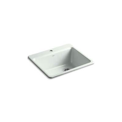 Kohler 5872-1A1-FF- Riverby® 25'' x 22'' x 9-5/8'' top-mount single-bowl kitchen sink with sink rack | FaucetExpress.ca