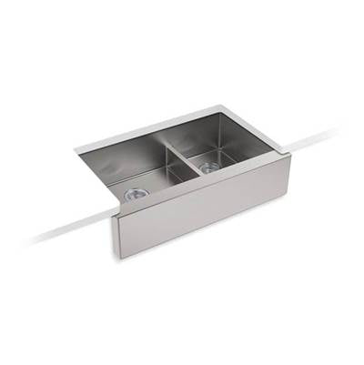 Kohler 5416-NA- Strive® 35-1/2'' x 21-1/4'' x 9-5/16'' Smart Divide® undermount double-bowl large/medium farmhouse kitchen sink | FaucetExpress.ca