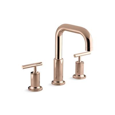 Kohler T14428-4-RGD- Purist® Deck-mount bath faucet trim for high-flow valve with lever handles, valve not included | FaucetExpress.ca