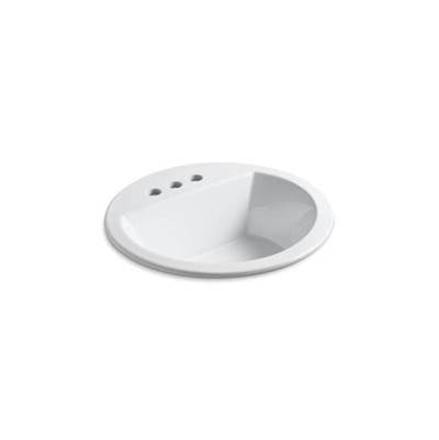 Kohler 2714-4-0- Bryant® Round Round drop-in bathroom sink with 4'' centerset faucet holes | FaucetExpress.ca
