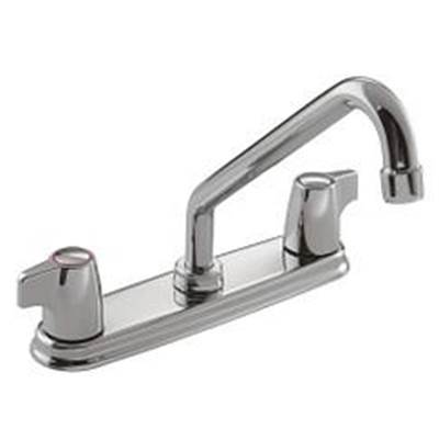 Moen 77924- Chrome two-handle low arc kitchen faucet