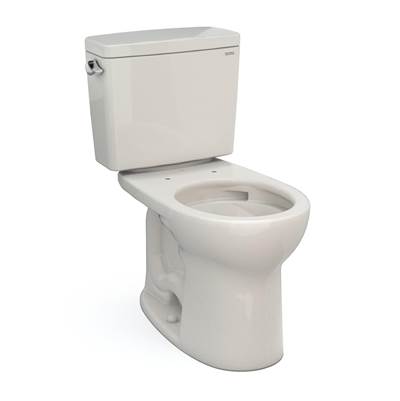 Toto CST775CSFG#12- Toto Drake Two-Piece Round 1.6 Gpf Universal Height Tornado Flush Toilet With Cefiontect Sedona Beige