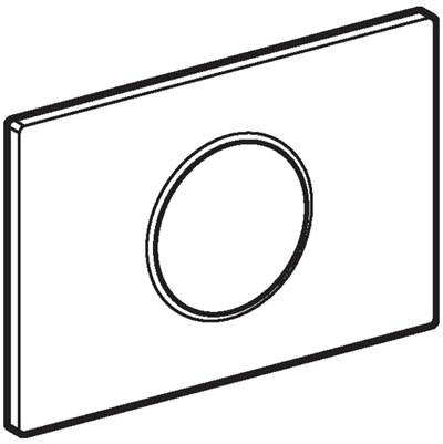 Geberit 242.781.SN.1- Actuator plate Sigma10 for Geberit WC flush control with electronic flush actuation: stainless steel brushed/polished/brushed | FaucetExpress.ca