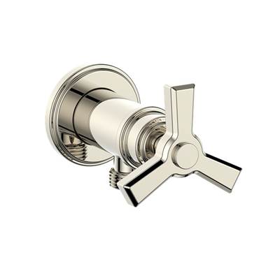 Vogt EC.Z3.02.PN- Zehn Brass Elbow Connector with Shut-Off Polished Nickel