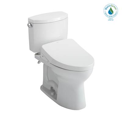 Toto MW4543046CEFG#01- Toto Washlet+ Drake Ii Two-Piece Elongated 1.28 Gpf Toilet And Washlet+ S500E Contemporary Bidet Seat Cotton White