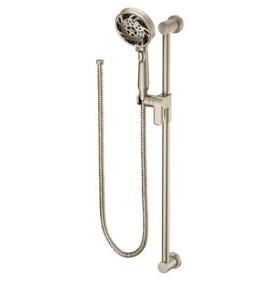 Moen 3670EPBN- S 5-Function Massaging Handshower with Toggle Pause, 30-Inch Slide Bar, and 69-Inch Hose, Brushed Nickel