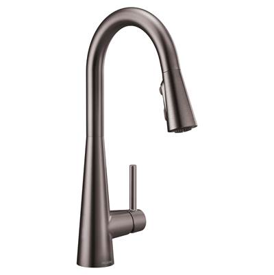 Moen 7864BLS- Sleek Single-Handle Pull-Down Sprayer Kitchen Faucet with Reflex and Power Clean in Black Stainless