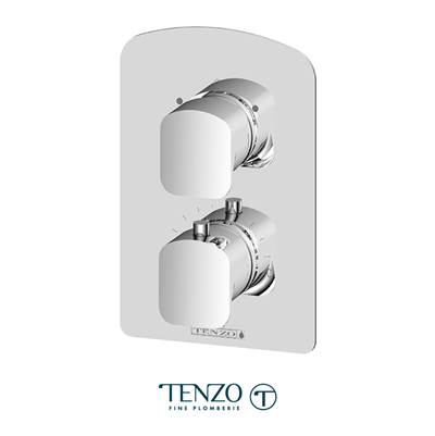 Tenzo F-DET32-CR- T-Box Valve Trims Thermo. 2 Functions Diverter Chrome