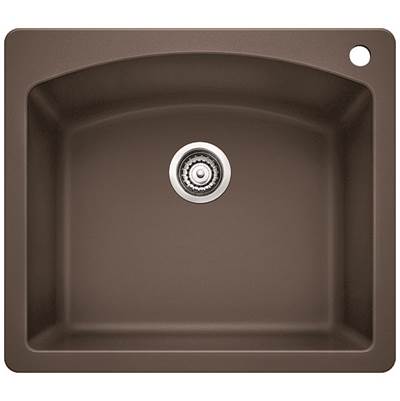 Blanco 400368- DIAMOND 1 Single Bowl Drop-in Sink, SILGRANIT®, Café | FaucetExpress.ca