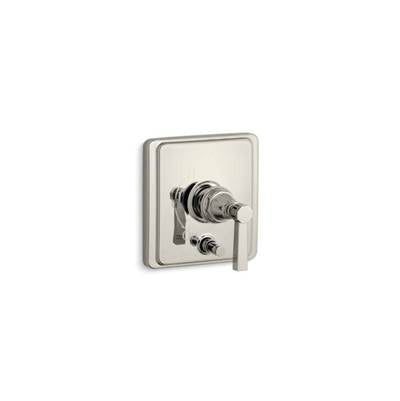 Kohler T98757-4A-SN- Pinstripe® Rite-Temp(R) pressure-balancing valve trim with diverter and plain lever handle, valve not included | FaucetExpress.ca