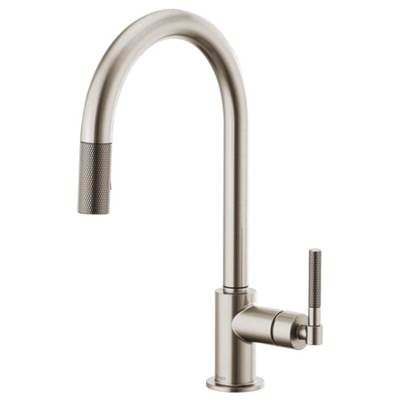 Brizo 63043LF-SS- Arc Spout Pull-Down, Knurled Handle | FaucetExpress.ca