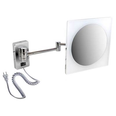 Laloo 2045 C- Magnification Mirror 5x LED Lit Plugin - Chrome | FaucetExpress.ca