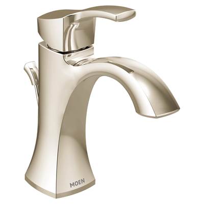 Moen 6903NL- Voss One-Handle Single Hole Bathroom Sink Faucet with Optional Deckplate, Polished Nickel