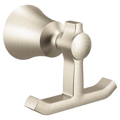 Moen YB0303BN- Flara Brushed Nickel Double Robe Hook