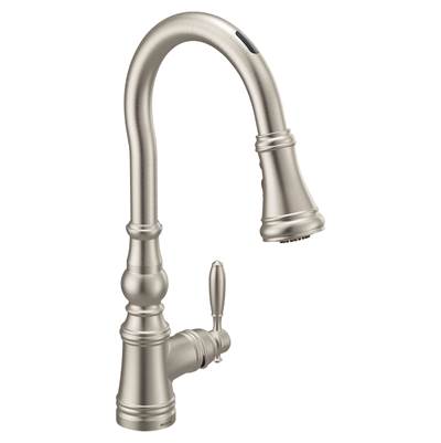 Moen S73004EVSRS- Weymouth U by Moen Smart Pulldown Kitchen Faucet with Voice Control and MotionSense
