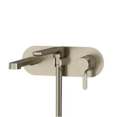 Riobel TNB21BN- Wall Mount Type T/P (Thermo/Pressure Balance) Coaxial Tub Filler Trim With Handshower