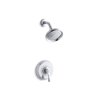 Kohler TS12014-4-CP- Fairfax® Rite-Temp(R) shower valve trim with lever handle and 2.5 gpm showerhead | FaucetExpress.ca