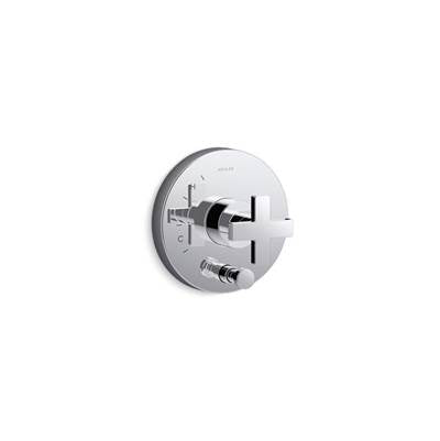 Kohler T73117-3-CP- Composed® valve trim with diverter and cross handle for Rite-Temp(R) pressure-balancing valve, requires valve | FaucetExpress.ca