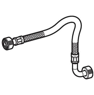 Geberit 242.415.00.1- Reinforced braided hose for Geberit Sigma concealed cistern 8 cm | FaucetExpress.ca
