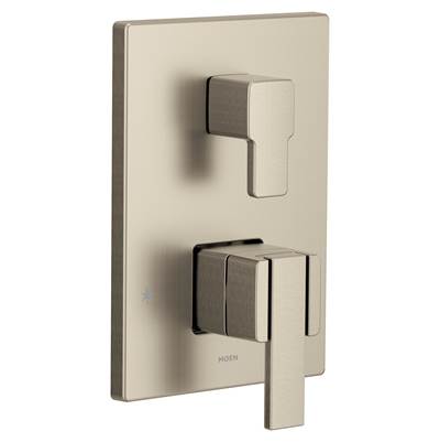 Moen UTS9011BN- Via M-CORE 3-Series 2-Handle Shower Trim with Integrated Transfer Valve in Brushed Nickel (Valve Not Included)