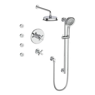 Vogt SET.Z4.141.810.CC- Thermostatic Set with Exposed Jets 3/4' Chrome