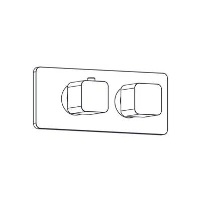 Aqualem HW2304.TR-MB- 3/4'' 3-Way Thermostatic Valve Trim (Rough-In Valve Req.: HW2300.RI) - FaucetExpress.ca