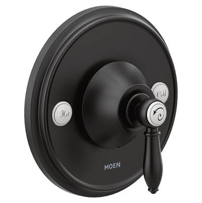 Moen TS3210BL- Weymouth 1-Handle Posi-Temp Pressure Balancing Valve Trim Kit, Valve Required, Matte Black