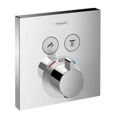 Hansgrohe 15763001- HG Showerselect E Thermostatic Trim 2 Function, Square - FaucetExpress.ca